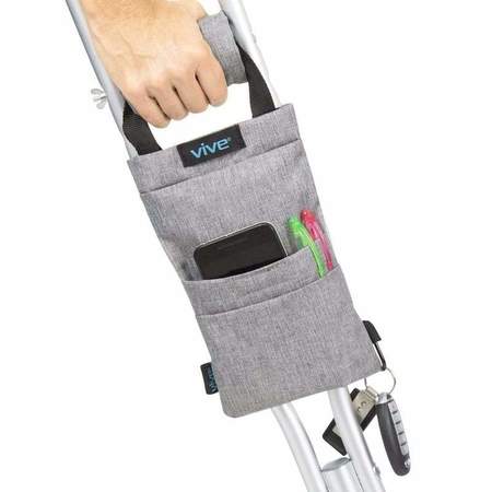 VIVE HEALTH Crutch Pouch and Grip Cover LVA1035GRY